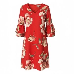 Belongsci V-Neck Bell Sleeve Mini Shift Dress Sz XL - NWT